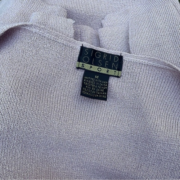 Sigrid Olsen Sport Women’s Beige Knit Cardigan V-Neck 3/4 Sleeve Sweater M - Picture 5 of 5